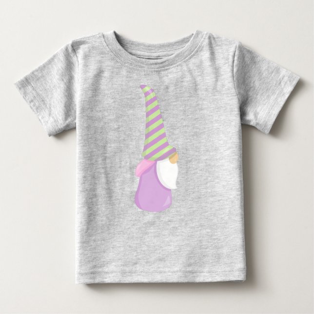 Niedliches Gnome, Garden Gnome, Little Gnome, Bart Baby T-shirt (Vorderseite)