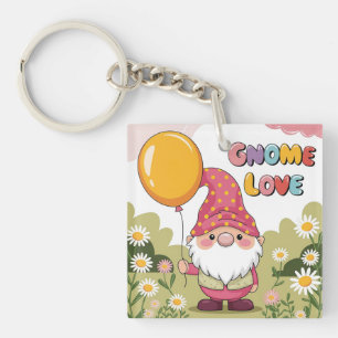 Niedliches Gnome mit Balloon - Design der GNOME-Li Schlüsselanhänger