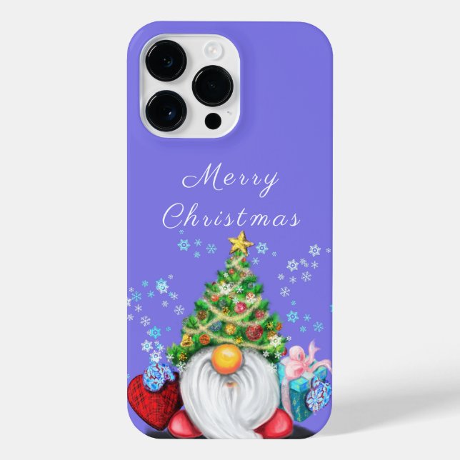 Niedliches Gnome mit Geschenk Weihnachten iPhone C iPhone Hülle (Rückseite)