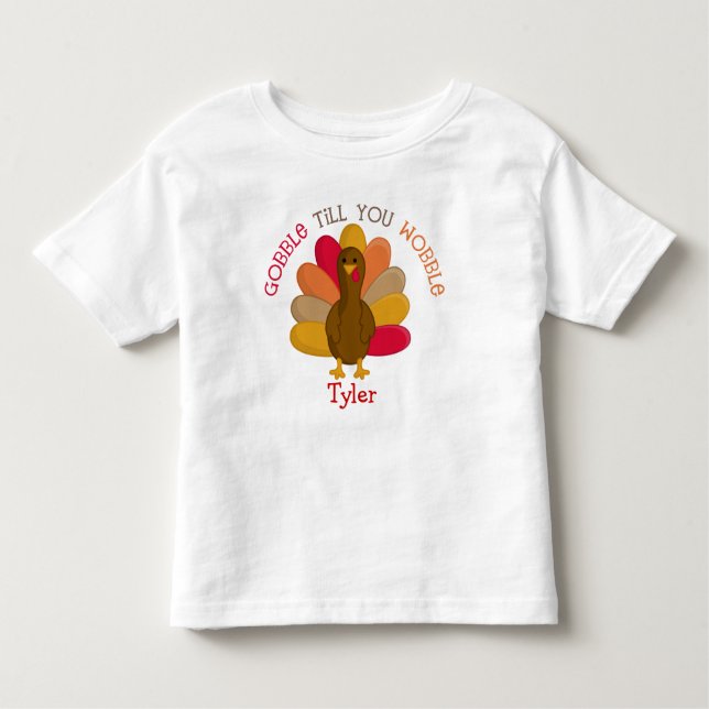 NIEDLICHES Gobble bis zum Erntedank Day Shirt (Vorderseite)