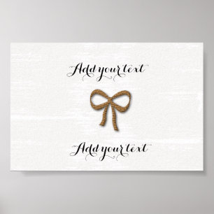 Niedliches Gold Bow Collage Baby Kinder Hochzeitsp Poster