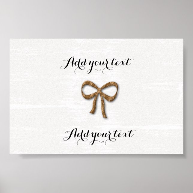 Niedliches Gold Bow Collage Baby Kinder Hochzeitsp Poster (Vorne)