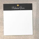 Niedliches Gold Heart Black Beauty Consultant Notizblock<br><div class="desc">Spaß und unvergessliches Design mit digitalem Bild des Goldschmiedetts. Für zusätzliche Match-Marketing-Materialien,  individuelle Gestaltung oder Logo-Anfrage,  kontaktieren Sie mich bitte unter maurareed.designs@gmail.com und ich werde innerhalb von 24 Stunden antworten.</div>