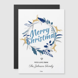 Niedliches Gold Rentier Weihnachtsmagnet Magnetkarte