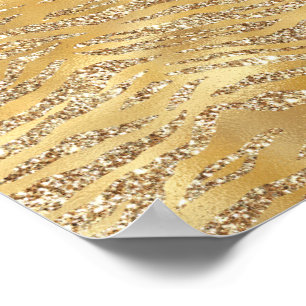 Niedliches Gold Tiger Hautbild - Tierlover Poster
