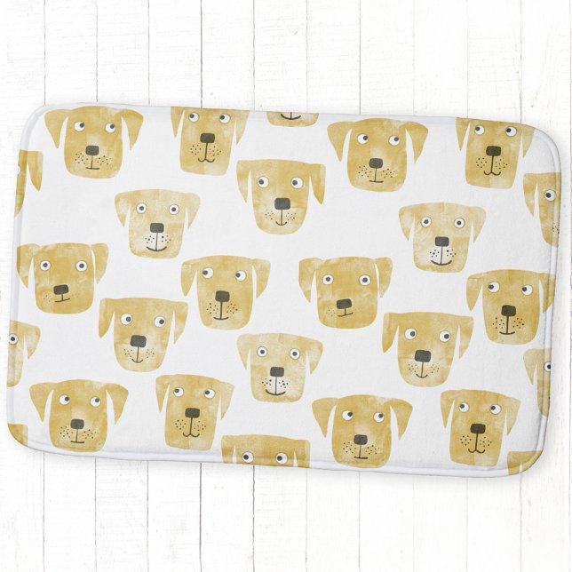 Niedliches Golden Labrador Retriever Dog Muster Badematte (Golden Labrador Retriever Dog fun bath mat)