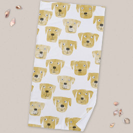 Niedliches Golden Labrador Retriever Dog Muster Strandtuch