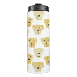 Niedliches Golden Labrador Retriever Dog Muster Thermosbecher