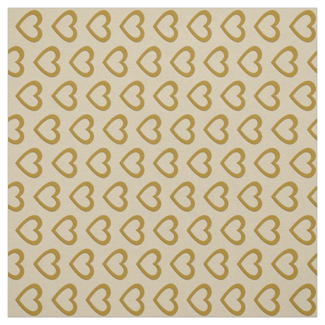 Niedliches goldenes Herz-Muster Stoff (Muster)