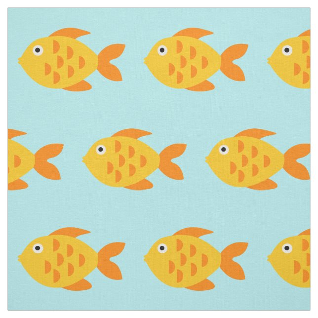 Niedliches Goldfisch-Stoffgewebe Stoff (Muster)