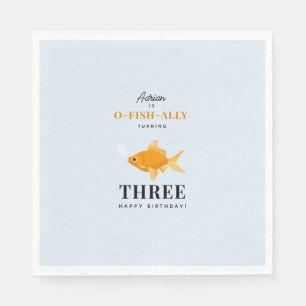 Niedliches Goldfish Kindergeburtstag Party Serviette