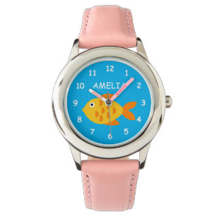 Niedliches Goldfish-Uhrengeschenk mit individuelle Armbanduhr