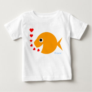 Niedliches Goldfishvalentine-Cartoon-Shirt für Baby T-shirt