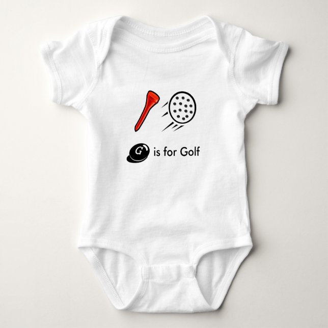 Niedliches Golf scherzt T-Shirt Baby Strampler (Vorderseite)