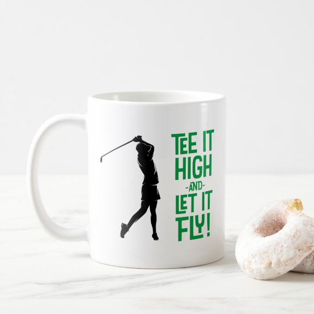 Niedliches Golf T-Shirt Funny Spaß Sports Pro Schw Kaffeetasse (Mit Donut)