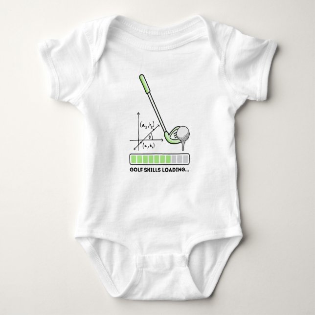 Niedliches Golftraining Baby Strampler (Vorderseite)