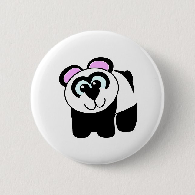 Niedliches Goofkins-Panda Button (Vorderseite)