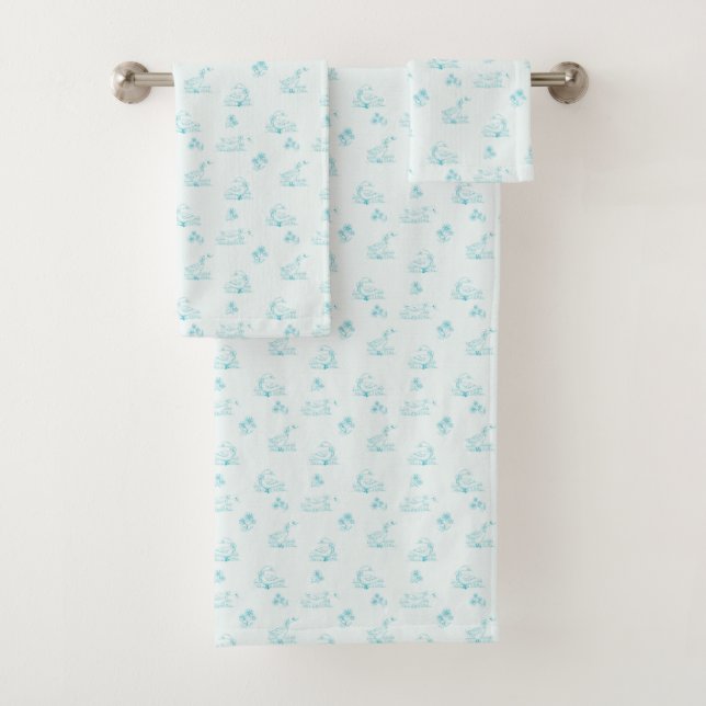 Niedliches Goose Toile Muster Badhandtuch Set (Insitu)