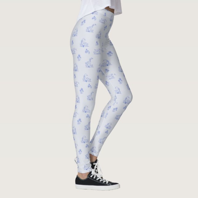 Niedliches Goose Toile Muster Leggings (Rechts)