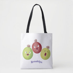 Niedliches Gooseberry-Trio mit Cartoon