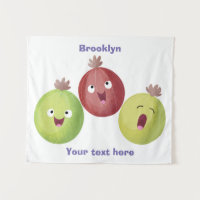 Niedliches Gooseberry-Trio mit Cartoon