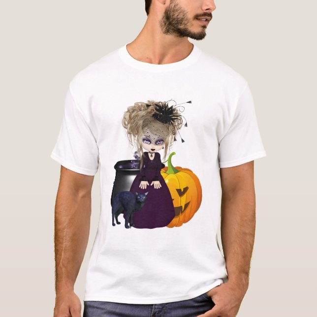 Niedliches gotisches Halloween T-Shirt (Vorderseite)