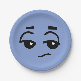 NIEDLICHES GRAFISCHES GESICHTS-PAPIERplatte Pappteller