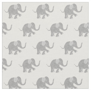 Niedliches graues Baby-Elefant-Muster Stoff