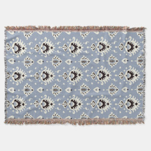 Niedliches graues beige ikat Stammes- Muster Decke