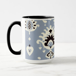 Niedliches graues beige ikat Stammes- Muster Tasse