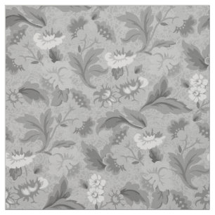 Niedliches, graues Blumenmuster Stoff