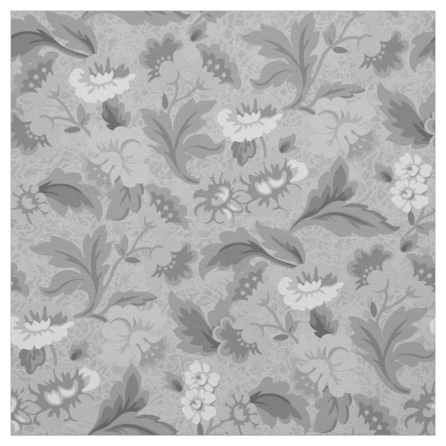 Niedliches, graues Blumenmuster Stoff (Muster)