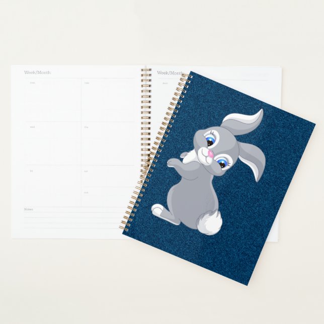 Niedliches graues Cartoon Rabbit Planer (Anzeige)