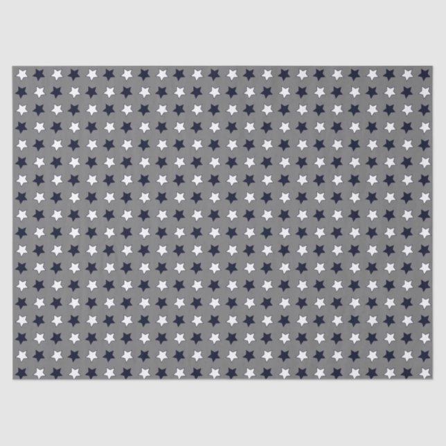 Niedliches graues geometrisches Muster Weiß & Schw Seidenpapier (Vorderseite)