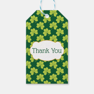 Niedliches Green Clover Kleeblatt Muster Vielen Da Geschenkanhänger