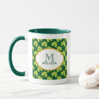 Niedliches Green Clover Pattern mit Extravagantem
