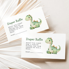 Niedliches Green Dinosaur Baby Duschdusche Windelw Begleitkarte