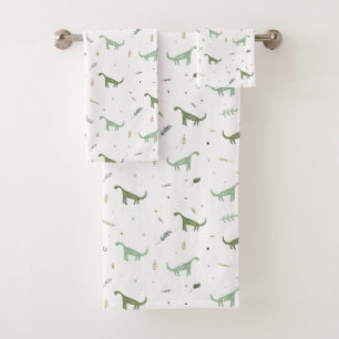 Niedliches Green Dinosaurier Muster Badhandtuch Set
