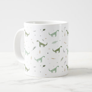 Niedliches Green Dinosaurier Muster Jumbo-Tasse
