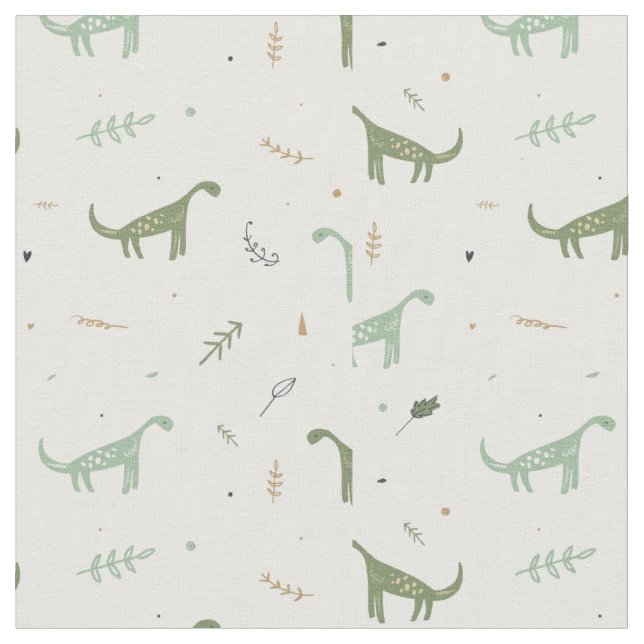 Niedliches Green Dinosaurier Muster Stoff (Nahaufnahme)