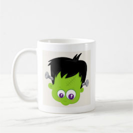 Niedliches Green Frankenstein Monster-Gesicht Hall Kaffeetasse
