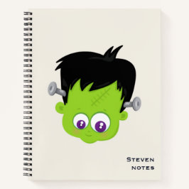 Niedliches Green Frankenstein Monster-Gesicht Hall Notizbuch