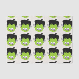 Niedliches Green Frankenstein Monster-Gesicht Hall Seidenpapier