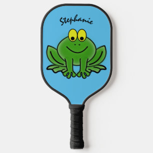 Niedliches Green Frog Design Pickleball Paddel Schläger