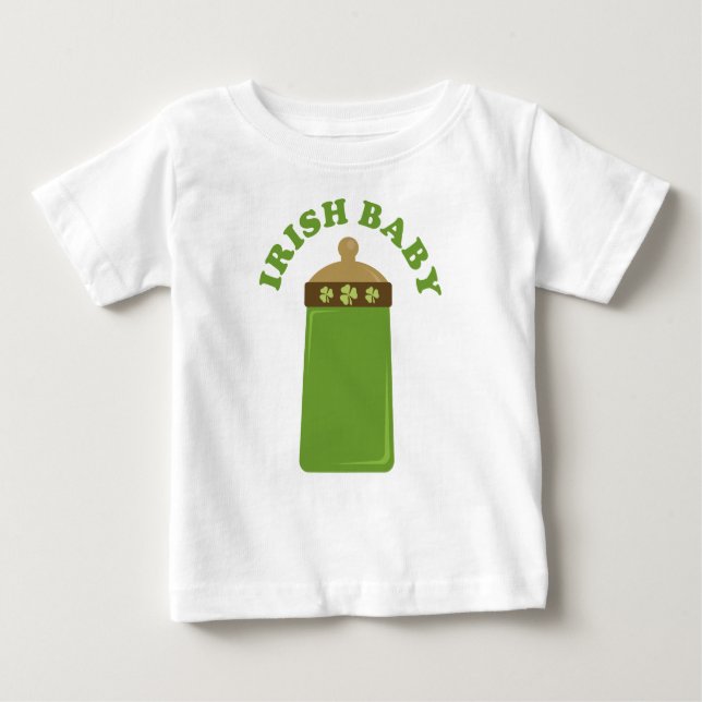 Niedliches Green Irish Baby Säugling Tee Shirt (Vorderseite)