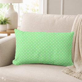 Niedliches Green Polka Dots Muster Lendenkissen