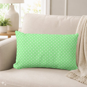 Niedliches Green Polka Dots Muster Lendenkissen