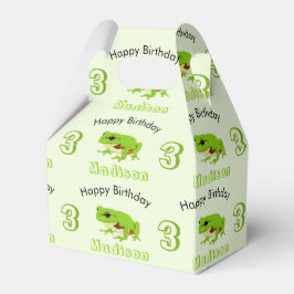 Niedliches Green Tree Frog Muster Name Age Birthda Geschenkschachtel