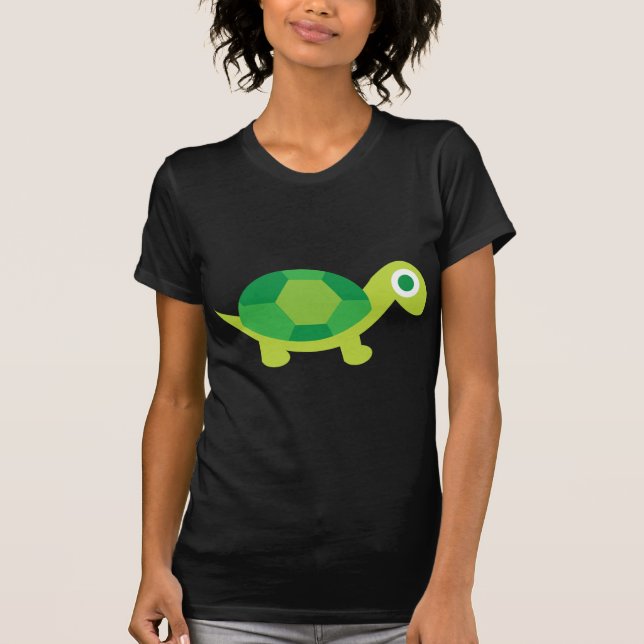 Niedliches Green Turtle Graphic T-Shirt für Frauen (Vorderseite)