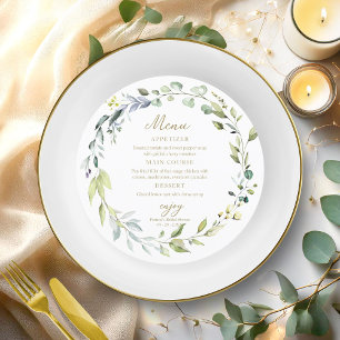 Niedliches Greenery Eukalyptus Brautparty Circle M Einladung